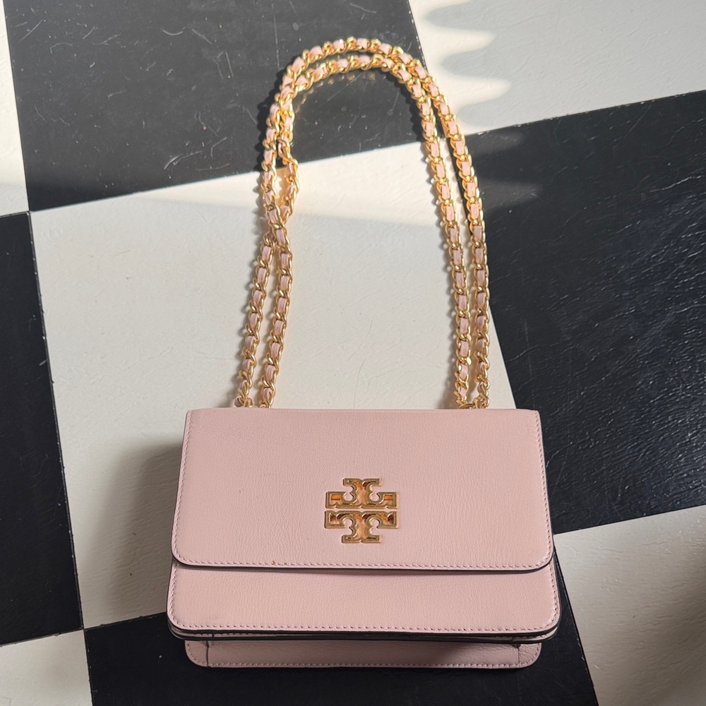 Tory Burch Blush Crossbody Bag with Gold Chain